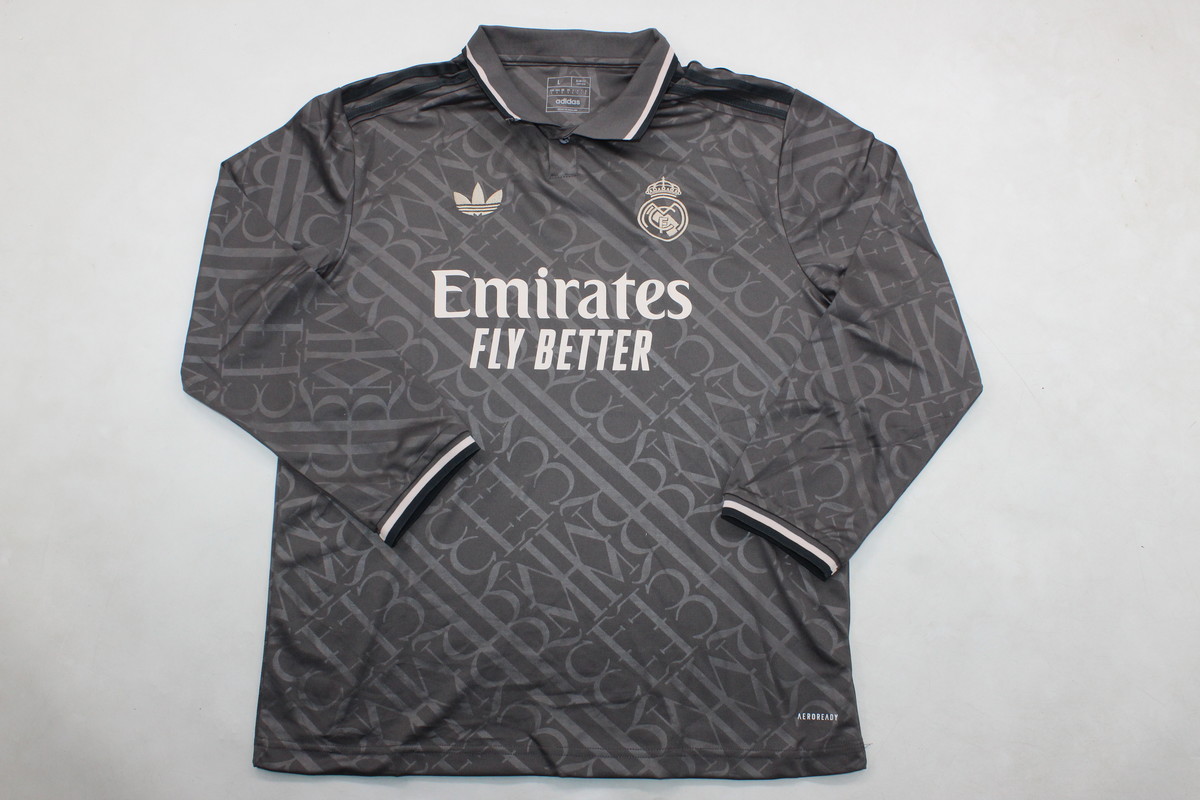 AAA Quality Real Madrid 24/25 Third Dark Grey Long Jerseys